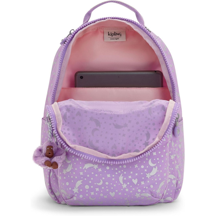 Рюкзак Kipling Seoul S з відсіком для ноутбука, малий, Galaxy Metallic