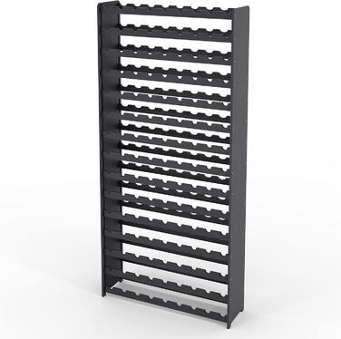 Дерев'яна винна полиця RW-3 для 135 пляшок, антрацит, 198x92x26,5 см