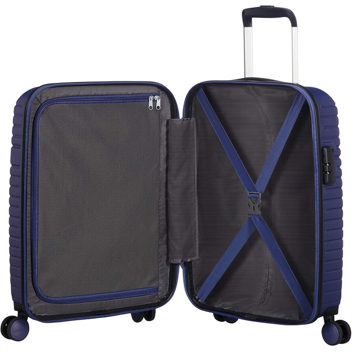 Валіза American Tourister Aero Racer Spinner 68, розширювана, 3.6 кг, 75.5 л, синя, 4 колеса
