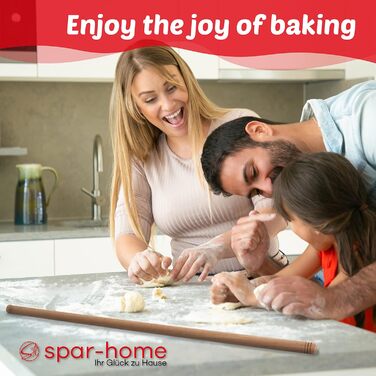 Турецька качалка spar-home з букового дерева, 60 см, набір 3 шт, ручна робота, традиційна качалка для тіста Oklava