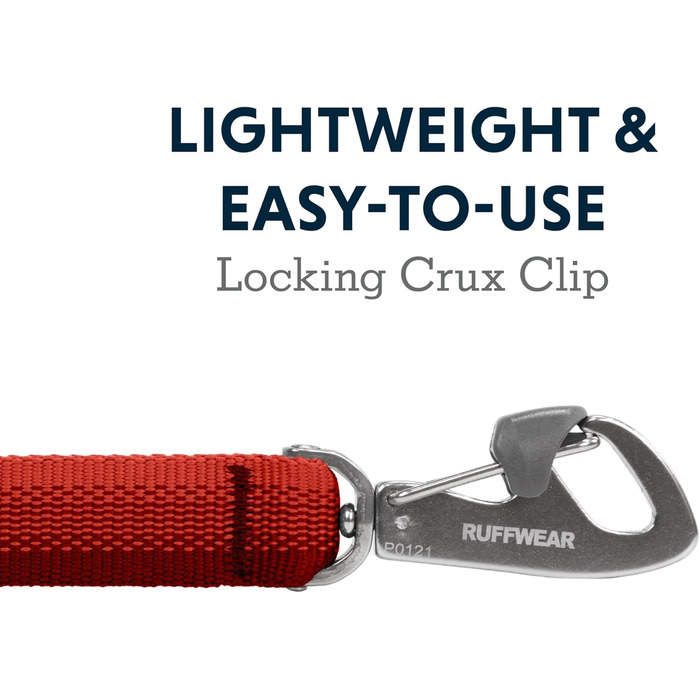 Повідок для собак RUFFWEAR Front-Leine 1,5 м, міцний, з м'якою ручкою та обертовим карабіном, червоний