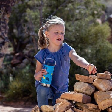 Термос Klean Kanteen TKWide 340 г з кришкою-серпантином, синій