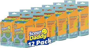 Губки Scrub Daddy Scour Daddy для різних поверхонь, без подряпин, з міцною сіткою, довговічні, стійкі до запахів, набір 3 шт. (12 шт.)