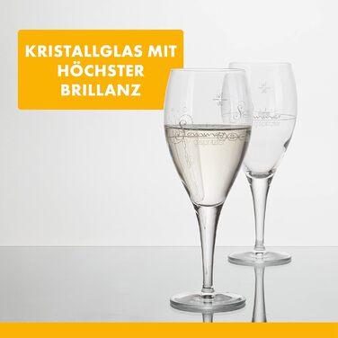 Бокал для вина ilios Sommer G'Spritzter 360 мл з мірною шкалою 1/8 і 1/4, прозорий, набір 6 шт.