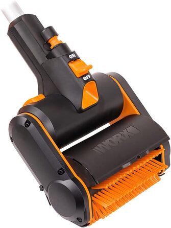 Акумуляторна мультищітка WORX WG441E.9 20В для чищення каменю, бетону та деревини, видалення бур'янів, з водяним підключенням, без акумулятора та зарядного, сумісна з PowerShare, жорстка щітка для кам'яних поверхонь