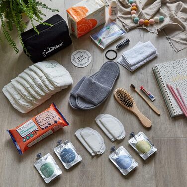Набір для пологового будинку BirthBag: готова сумка для мами і немовляти, 21 предмет, чорна