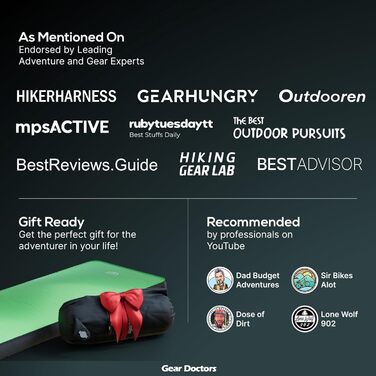 Самонадувний туристичний килимок Gear Doctors Artemis 4.3R, 1,5'' гібридна ізоляція, для зимового кемпінгу та рюкзингу