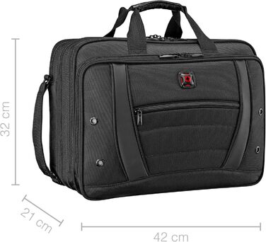 Сумка для ноутбука WENGER Synergy 17'' 19 л, чорна, органайзер, ділова для жінок і чоловіків
