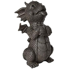 Садова фігура дракона Pacific Giftware, 26 см – декоративна статуя-фентезі для саду, кашпо