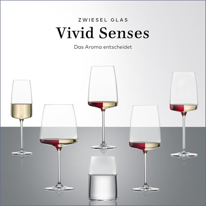 Келихи для ігристого вина Zwiesel Glas Vivid Senses, набір 2 шт., витончені кришталеві келихи з тритану, легкі та міцні, для шампанського, можна мити в посудомийній машині, вироблено в Німеччині