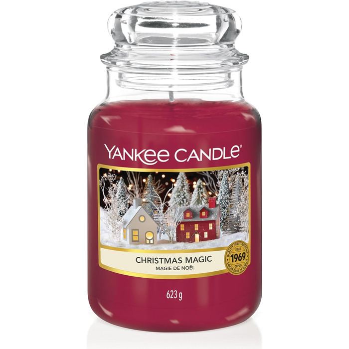Ароматична свічка Yankee Candle у склі Christmas Cookie, велика, до 150 годин горіння, ідеальний подарунок для жінок