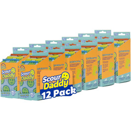 Губки Scrub Daddy Scour Daddy для різних поверхонь, без подряпин, з міцною сіткою, довговічні, стійкі до запахів, набір 3 шт. (12 шт.)