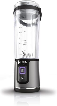 Портативний блендер Ninja Blast 530 мл, бездротовий, для смузі та подрібнення льоду, чорний