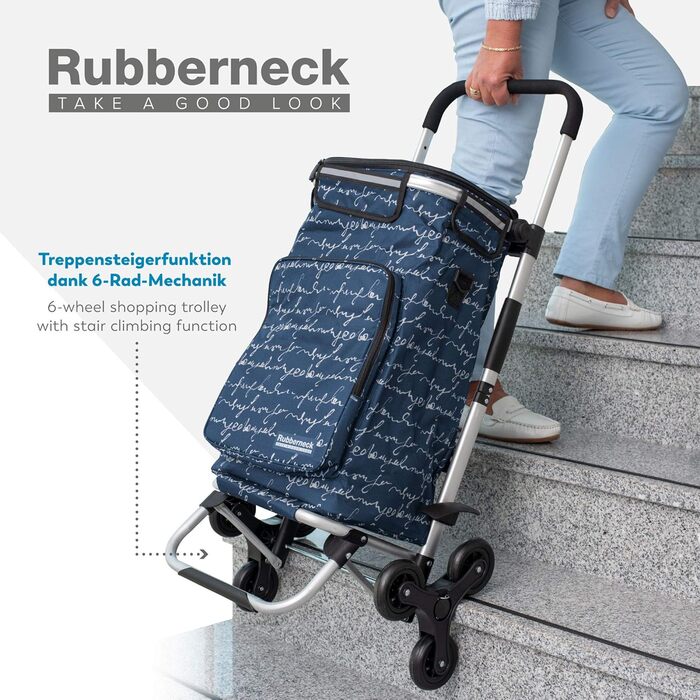 Складна господарська сумка-візок Rubberneck з охолоджувачем, регульована ручка, синя