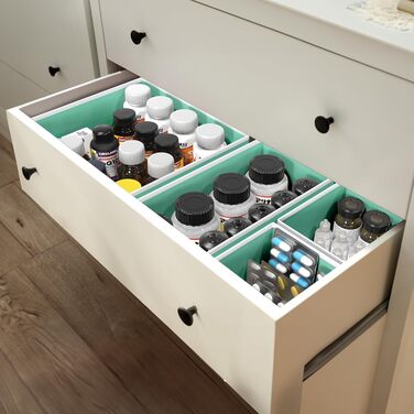 Органайзер для білизни та одягу Simple Houseware, складний, 12 шт, бірюзовий, для шухляд