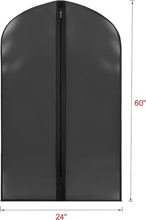 Комплект чохлів для одягу Syeeiex, прозорі, з блискавкою, 8 шт, 60x110 см, дихаючі чохли для зберігання костюмів, пальт, піджаків, суконь