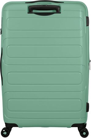 Валіза American Tourister Sunside Spinner 55 см, 35 л, чорна, розширювана, 77-118 л, мінерально-зелена