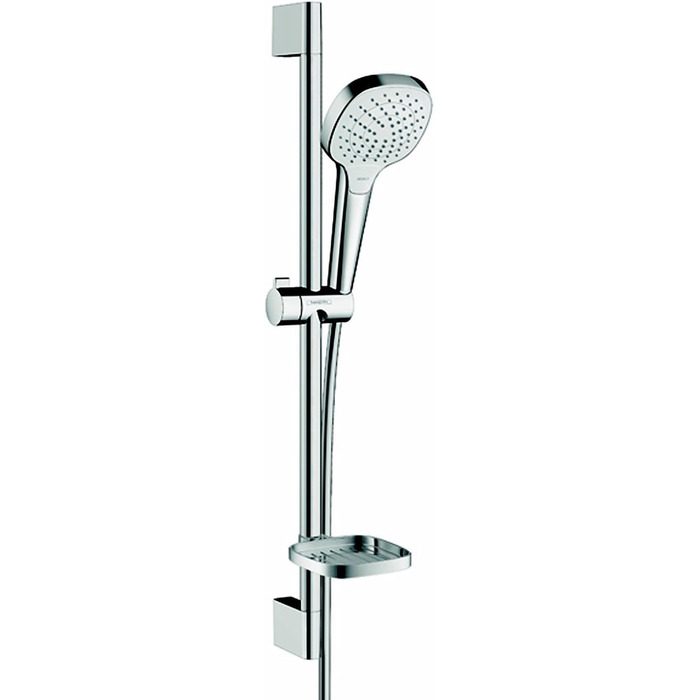 Душова лійка hansgrohe Croma Select E, 3 режими, антикальк, водозбереження, білий/хром, 0,65 м, набір