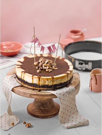 Форма для випікання Kaiser Inspiration з скляним дном, 28 см, кругла, антипригарна, герметична, роз'ємна, чорна
