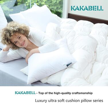 KAKABELL Декоративна подушка 45,7x45,7 см, 100% бавовна, наповнювач даун-альтернатива, м'яка, для дивана і ліжка, комплект 2 шт., для дому та вулиці