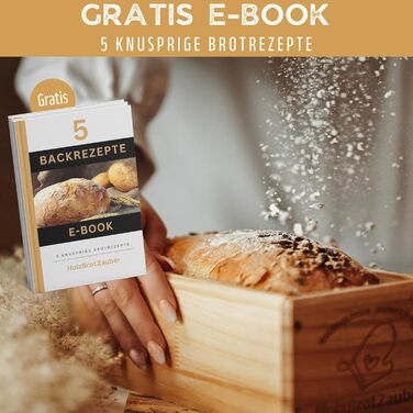 Форма для випікання хліба 30 см з букового дерева HOLZBROTZAUBER, з роздільником, для домашнього хліба до 1,5 кг