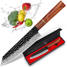 Професійний кухонний ніж Kiritsuke BILLION DUO 21 см, дамаск VG10, 67 шарів, дерев'яна ручка, серія HGBY