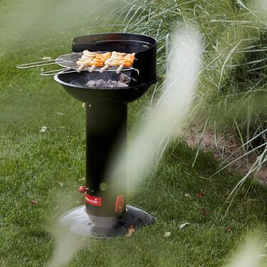 Вугільний гриль Barbecook Loewy 45 з вітрозахистом, для 6 осіб, чорний, 43x43x97 см (Ø 40 см)