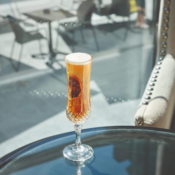 Келихи для шампанського Cristal d'Arques Paris Longchamp, 140 мл, прозорі, ударостійкі, набір 6 шт., вироблені у Франції