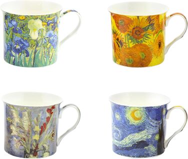 Набір чашок Leonardo Collection Van Gogh, 4 шт – керамічні чашки з малюнками Ван Гога