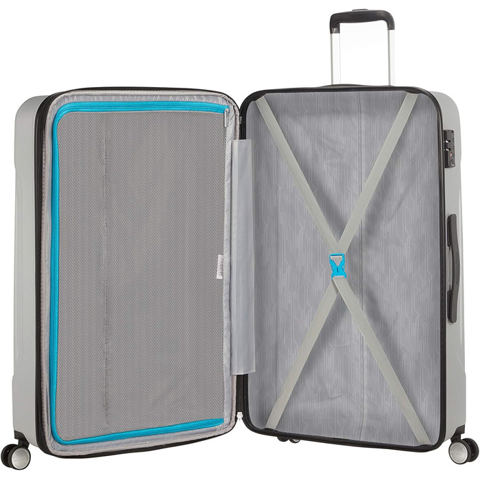 Валіза American Tourister Tracklite Spinner 120 л, розсувна, срібляста, 78 см