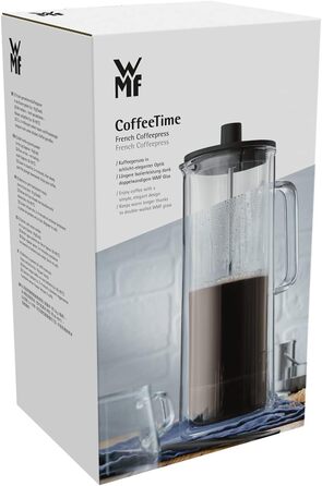 Френч-прес WMF Coffee Time 0,75 л, подвійне скло, для кави, на 6 чашок, скляний, можна мити в посудомийній машині