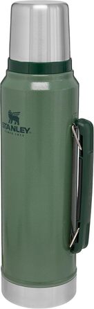 Термос Stanley Classic Legendary 1 л – сталева термокружка, зберігає тепло/холод 24 години, BPA-free, підходить для посудомийки, зелений Hammertone