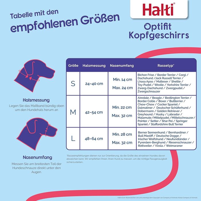 Антизапряжний нашийник-поводок HALTI Optifit для середніх собак, з м'якою підкладкою, регульований, проти ривків, легкий