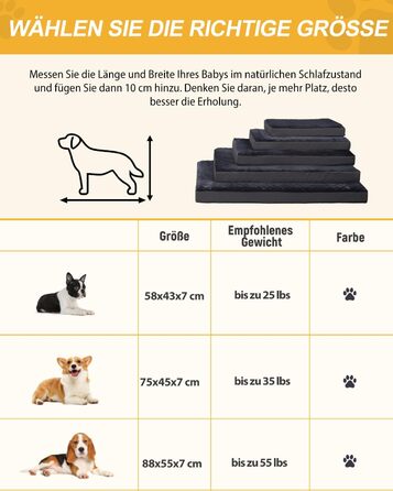 Ортопедичне ліжко-матрац для великих собак Favodormir, XXL, знімний чохол, водостійкий, для дому та вулиці, 119x73x9 см, темно-сірий