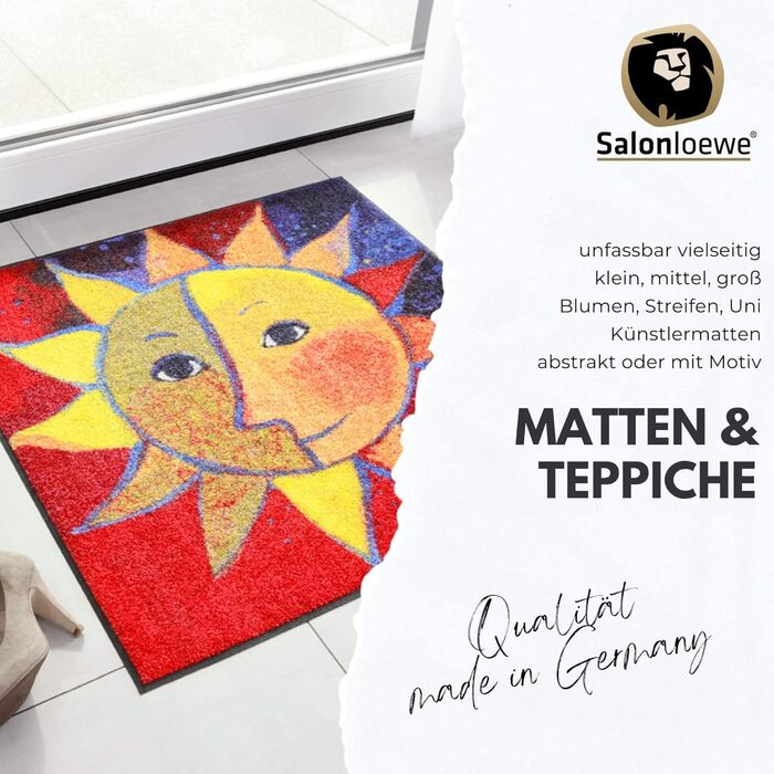 Килимок для підлоги Salonloewe Rosina Wachtmeister Serafino & Friends 50x75 см, вхідний, миючий, для дому, з котами, кольоровий
