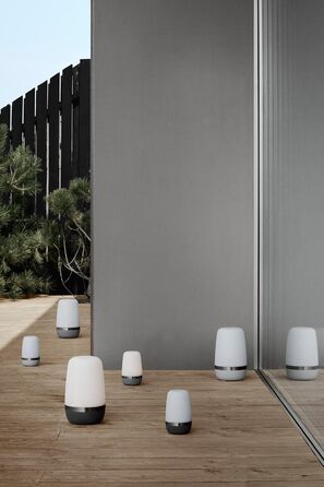 Світлодіодна акумуляторна лампа Blomus SPIRIT для вулиці, настільна, USB-зарядка, розмір S, платиново-сіра