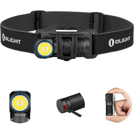 Ліхтар налобний OLIGHT Perun 2 Mini LED 1100 лм, USB, водонепроникний, з червоним світлом, 5 режимів, для кемпінгу та екстрених ситуацій, чорний