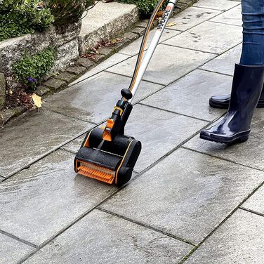 Акумуляторна мультищітка WORX WG441E.9 20В для чищення каменю, бетону та деревини, видалення бур'янів, з водяним підключенням, без акумулятора та зарядного, сумісна з PowerShare, жорстка щітка для кам'яних поверхонь
