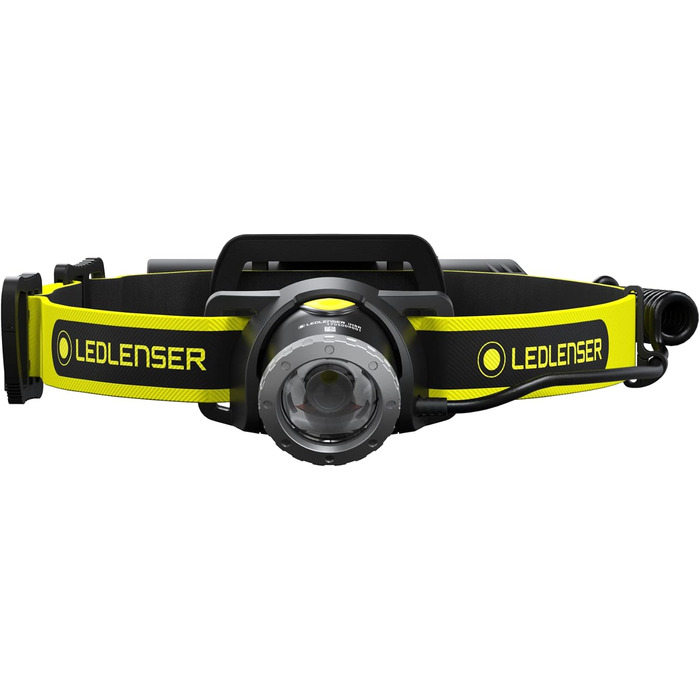Налобний ліхтар Ledlenser iH8R 600 люмен, акумуляторний, з кріпленням на шолом, сумка, зарядка USB, для роботи в рукавичках