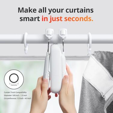 Розумний автоматичний відкривач штор SwitchBot Curtain 3 для карниза, з Bluetooth, керуванням через додаток, таймером, потужний мотор, сумісний з Alexa та Google Home (потрібен SwitchBot Hub)