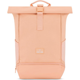 Рюкзак Johnny Urban Allen Medium ролтоп 15 л для жінок і чоловіків, з відділенням для ноутбука, водовідштовхувальний, для університету, роботи, велосипеда, екологічний, персиковий