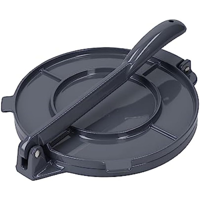 Прес для тортильї KitchenCraft World of Flavours, алюмінієвий, 20×20×9 см, сріблястий, у подарунковій коробці