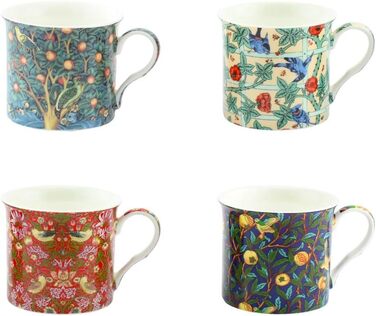 Набір кухлів William Morris Leonardo Collection, 4 шт. — порцелянові чашки з малюнком