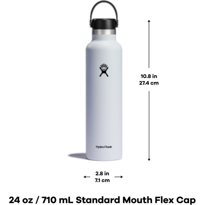 Гідрофляга HYDRO FLASK 710 мл Moonshadow Purple, вакуумна нержавіюча пляшка для води з кришкою, тримає тепло і холод, герметична, маленький отвір