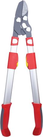 Секатор для гілок WOLF Garten Amboss Premium Plus POWER CUT, червоний/сірий, довжина 650-900 мм