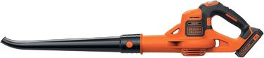Акумуляторний повітродув Black+Decker GWC1820PCB 18В, швидкість до 209 км/год, для листя і сміття, без акумулятора та зарядки