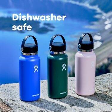Термобутилка HYDRO FLASK 1180 мл із нержавіючої сталі, ізольована спортивна пляшка для води з герметичною кришкою та ручкою, підходить для посудомийної машини, колір індиго