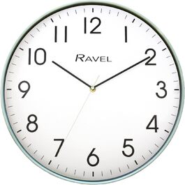 Сучасний настінний годинник Ravel 40 см для офісу та кухні, кварцовий, салатовий