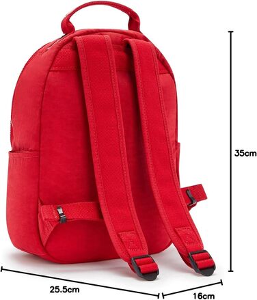 Рюкзак Kipling Seoul S червоний, для ноутбука, компактний