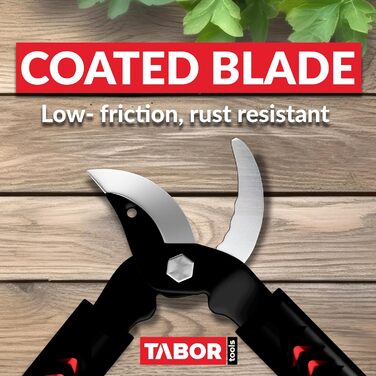 Секатор для свіжої деревини TABOR TOOLS GL18E, 50 см, діаметр зрізу до 25 мм, антипригарні леза, ергономічна ручка